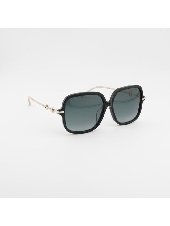 Gucci GG0884SA 001 Sunglasses Black Square Frame, Grey Lenses